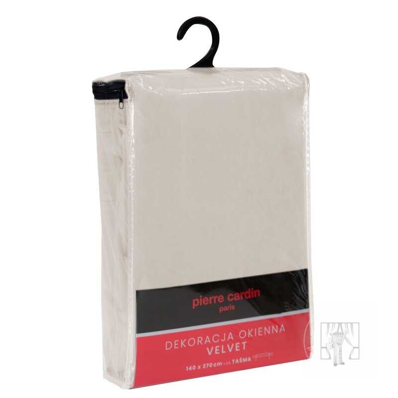 Záves PIERRE CARDIN SIBEL na páske béžový 140x270cm