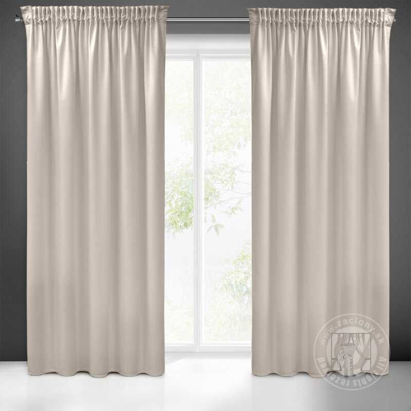 Záves PIERRE CARDIN SIBEL na páske béžový 140x270cm