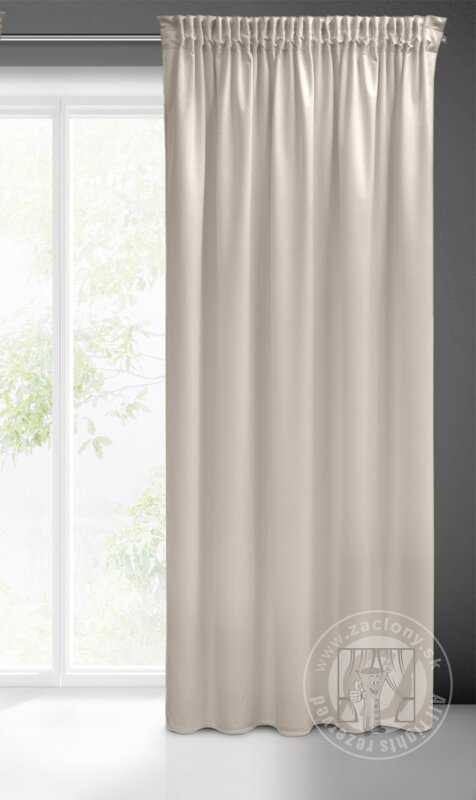 Záves PIERRE CARDIN SIBEL na páske béžový 140x270cm