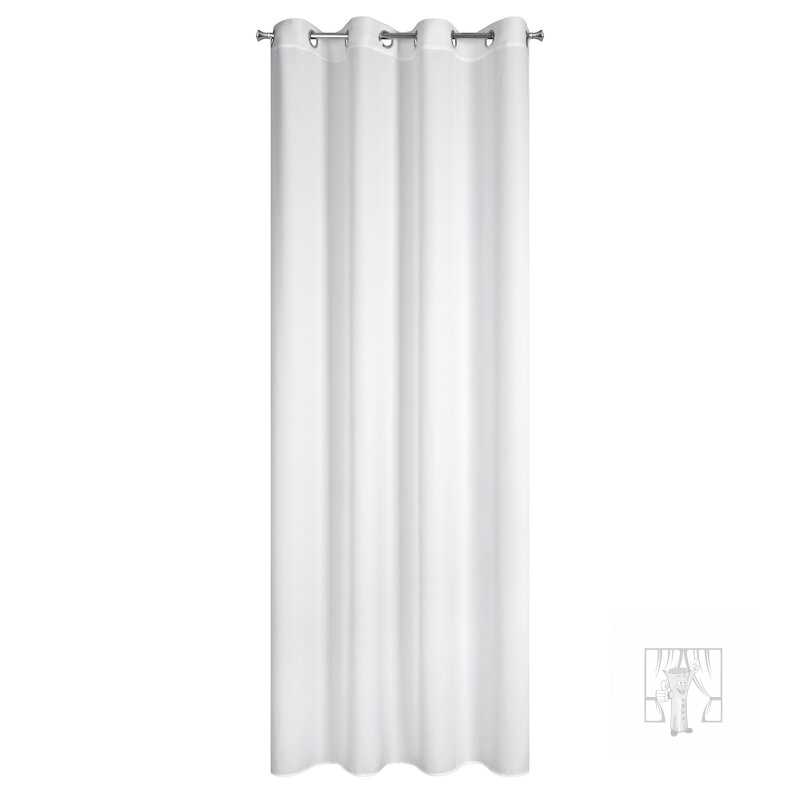 Záclona ESTEL na krúžkoch biela 140x250cm