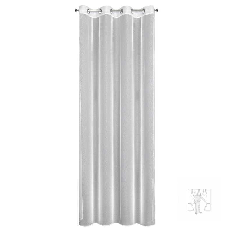 Záclona TAMINA na krúžkoch biela 140x250cm