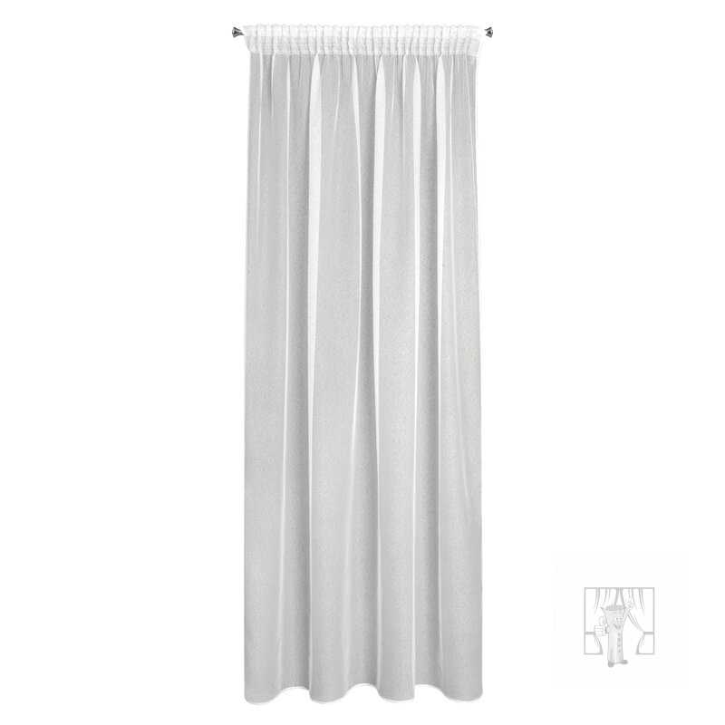 Záclona TAMINA na páske biela 140x270cm