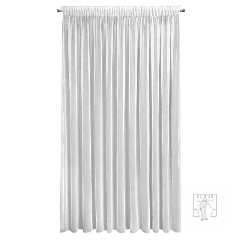 Záclona TAMINA na páske biela 350x270cm