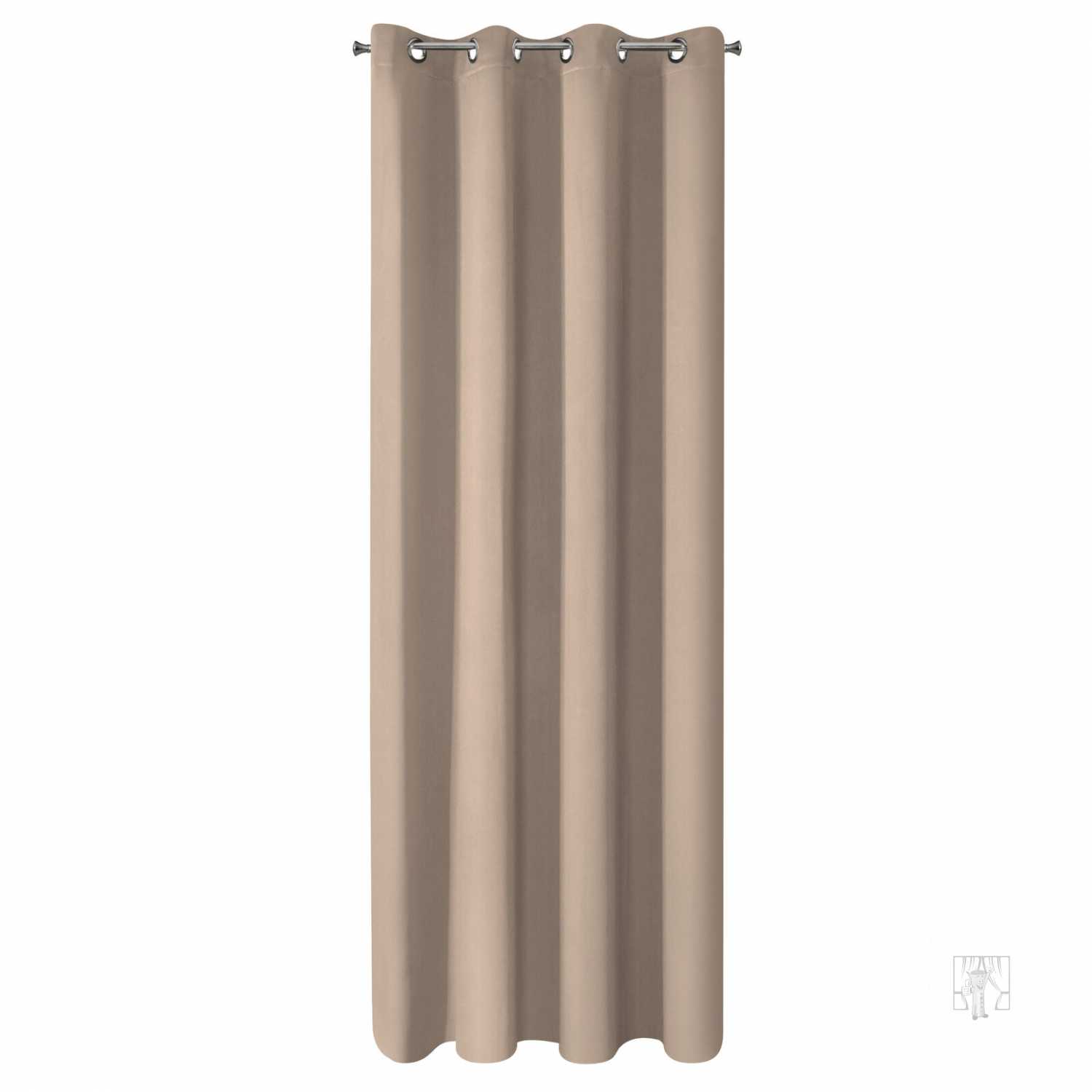 Záves LOGAN na krúžkoch 135x250cm béžový