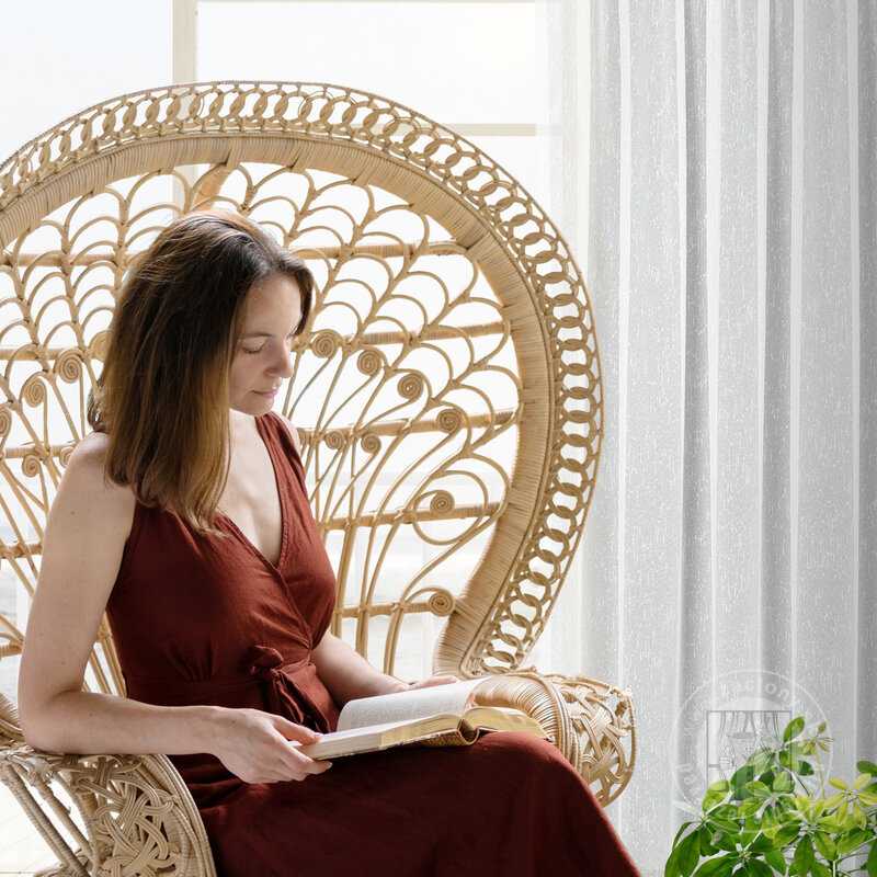 Záclona KELLY na krúžkoch biela so striebornou niťou 140x250cm