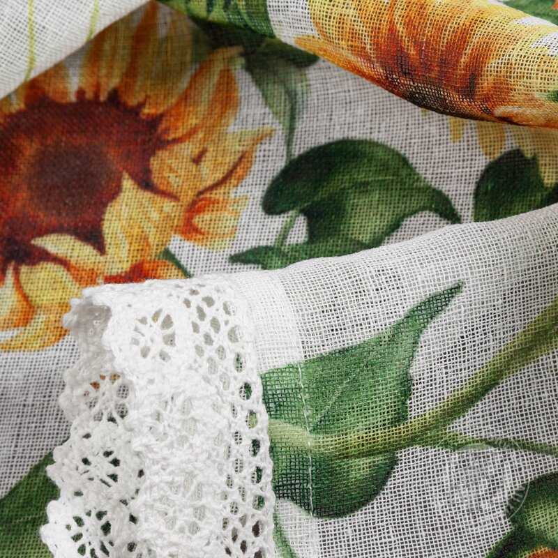 Vitrážová záclona HELIA slnečnicový motív 30x150cm