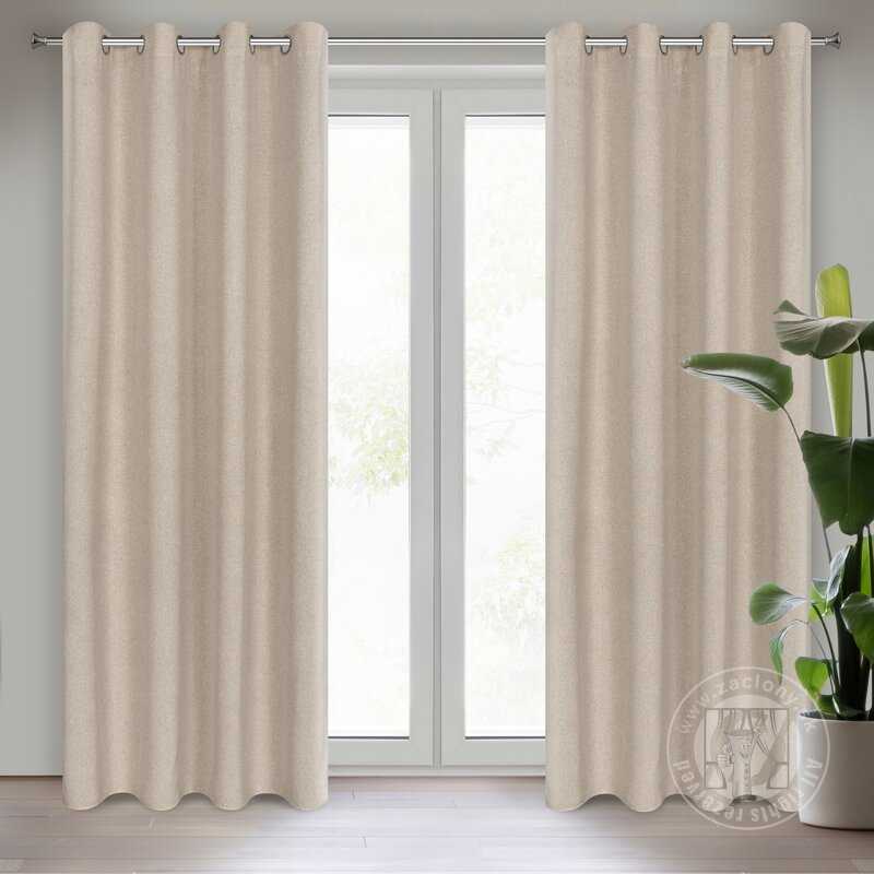 Záves LIDIA na krúžkoch béžový 140x250cm