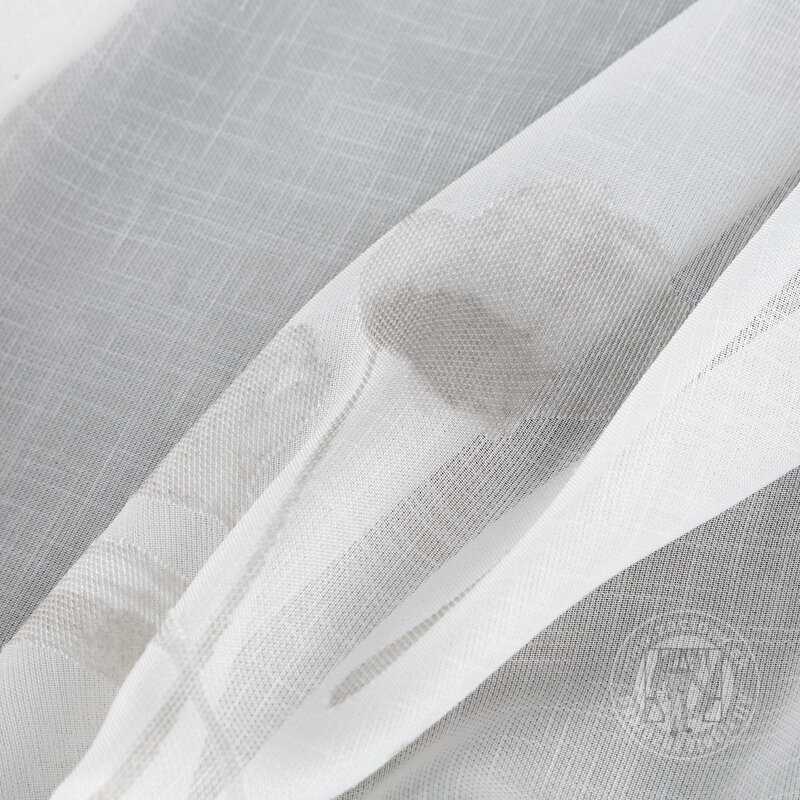 Záclona ISABEL na krúžkoch biela s kvetinovým vzorom 140x250cm