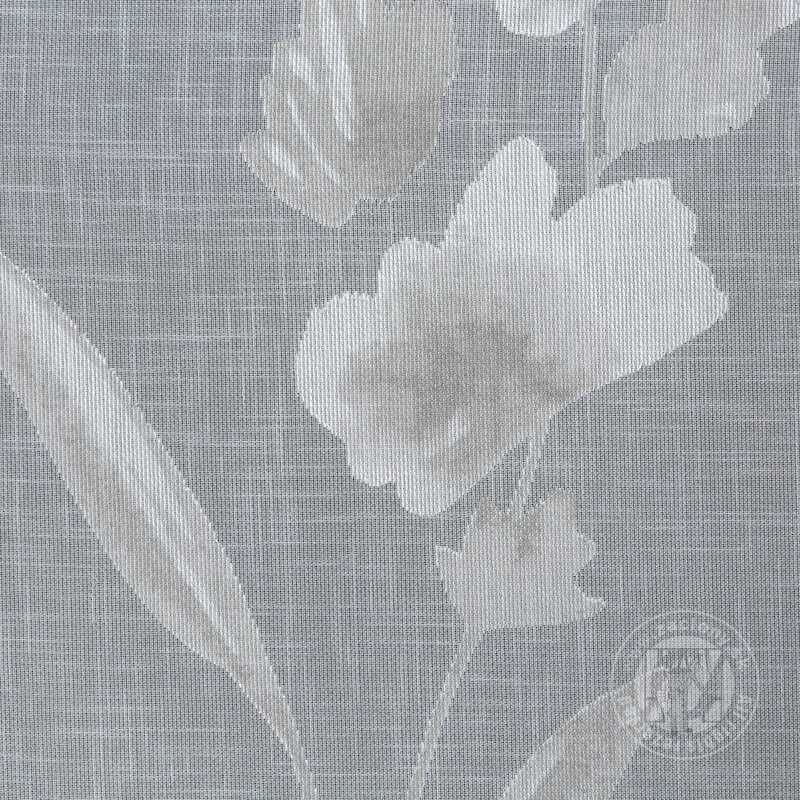 Záclona ISABEL na krúžkoch biela s kvetinovým vzorom 140x250cm