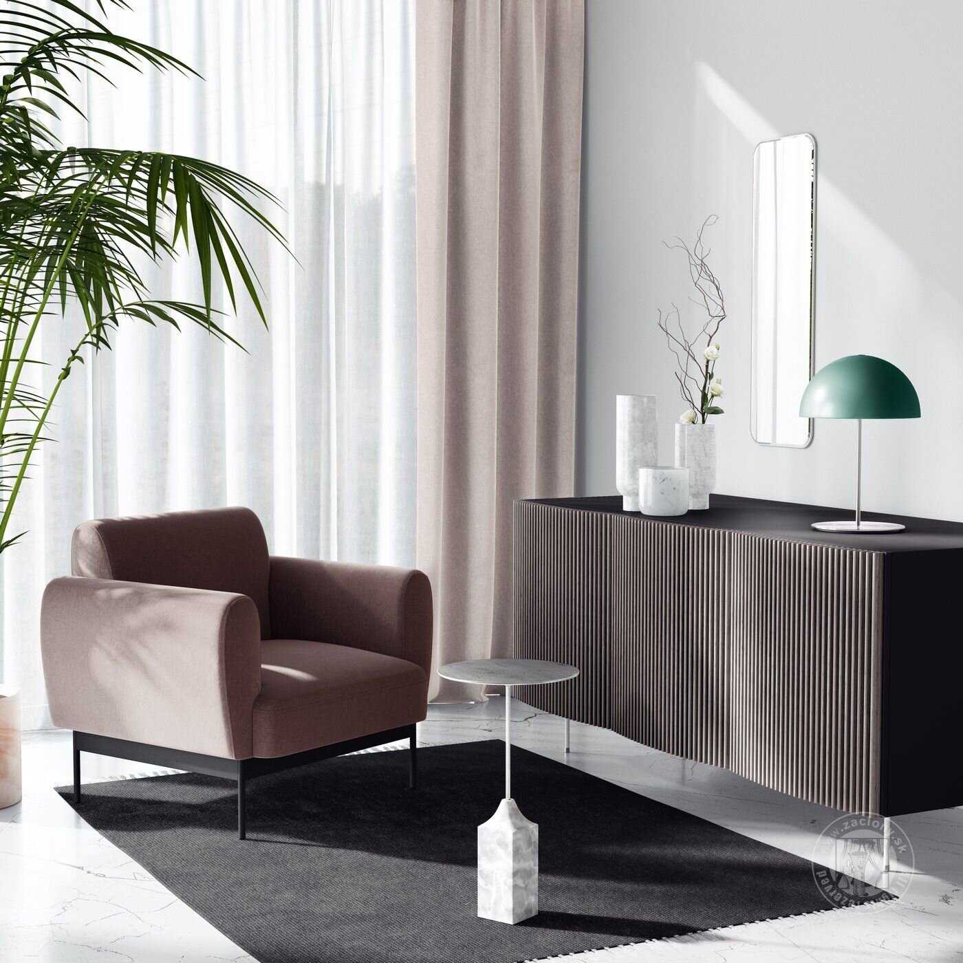 Záves STYLE PUDE púdrovo ružový