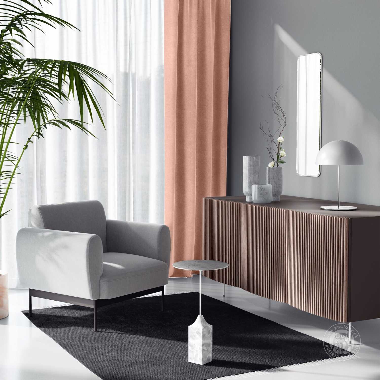 Záves 1403 púdrový, 300cm