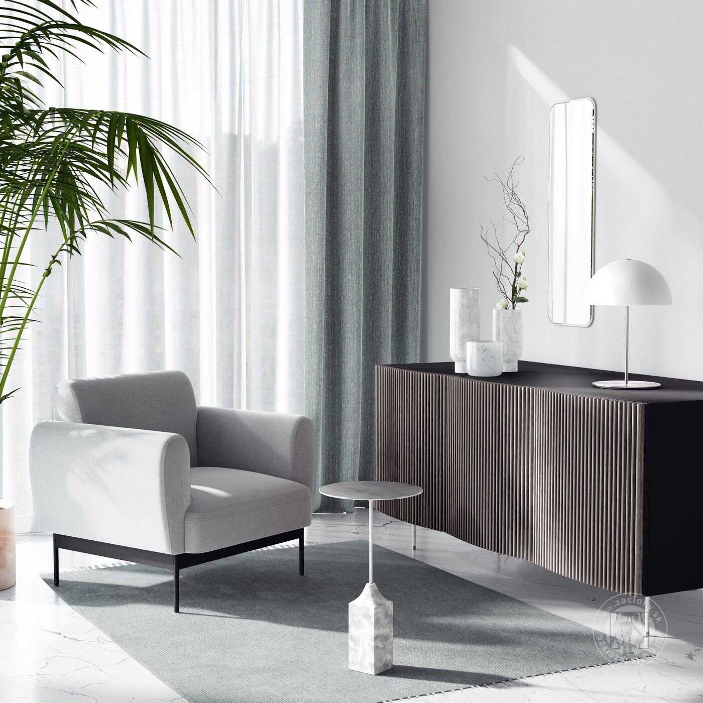 Dekoračná látka Premium P265/1 popolavá/mätová