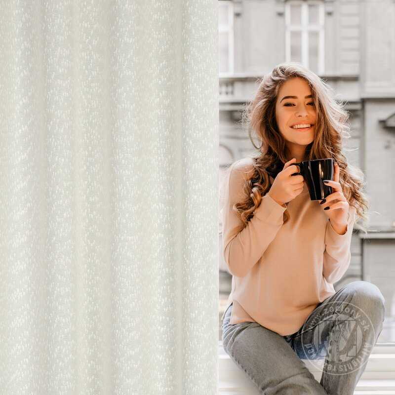 Záves SANDI na krúžkoch krémový 140x260cm