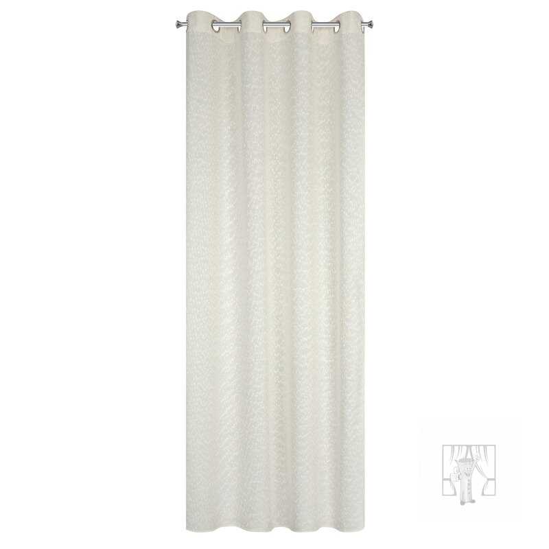 Záves SANDI na krúžkoch krémový 140x260cm