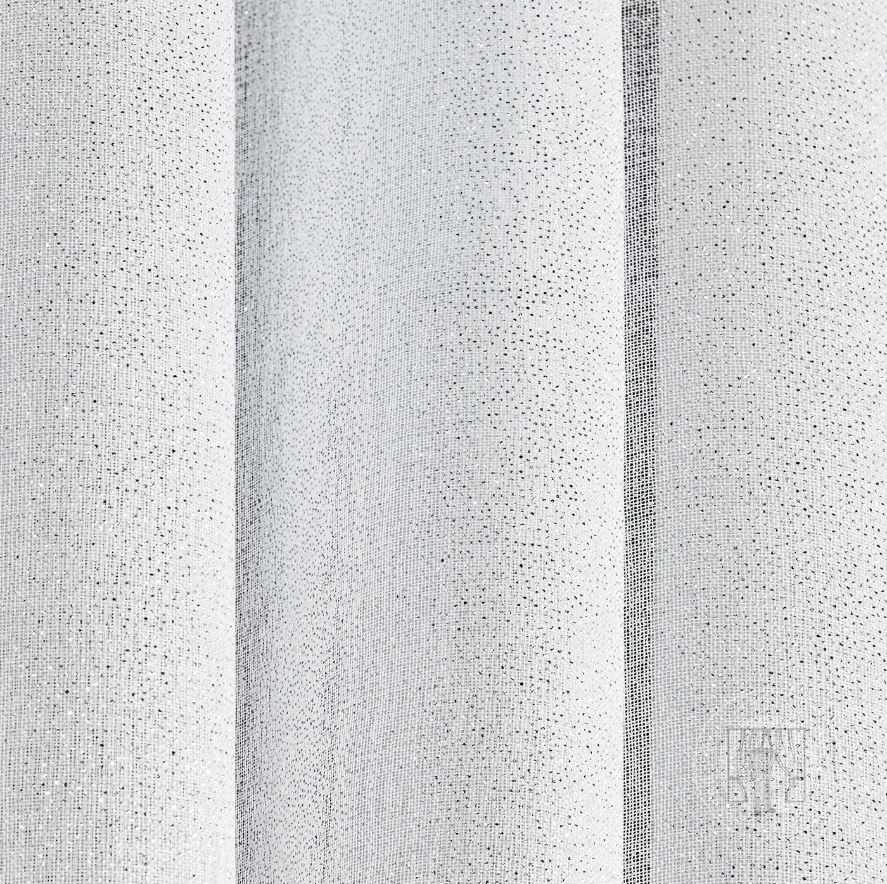 Záclona LENA na krúžkoch biela/strieborná 140x250cm