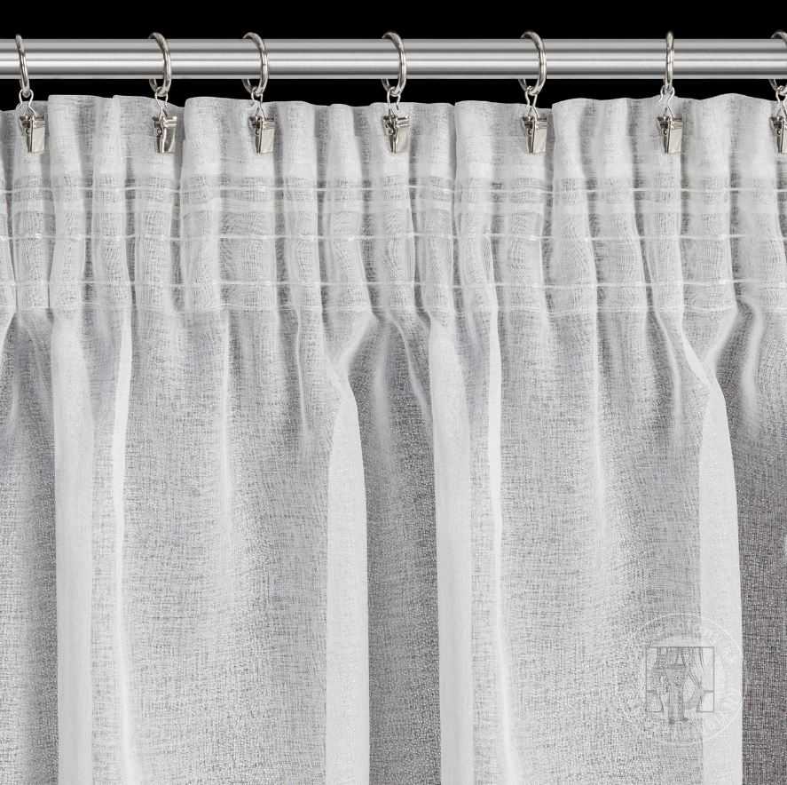 Záclona LENA na páske biela/strieborná 350x270cm