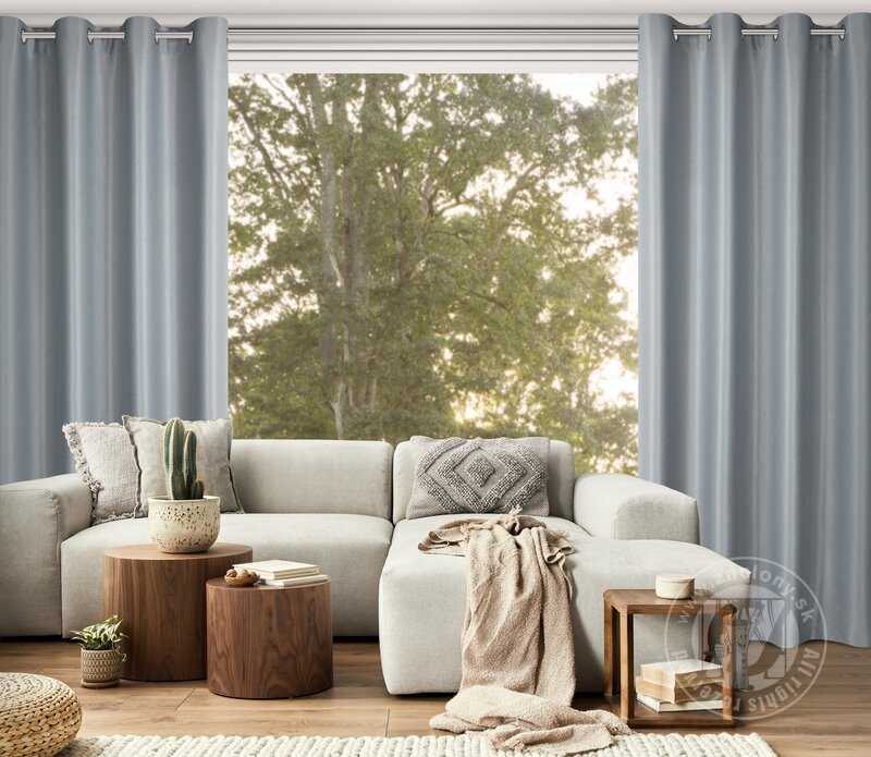 Záves SELINA na krúžkoch sivý 140x250cm