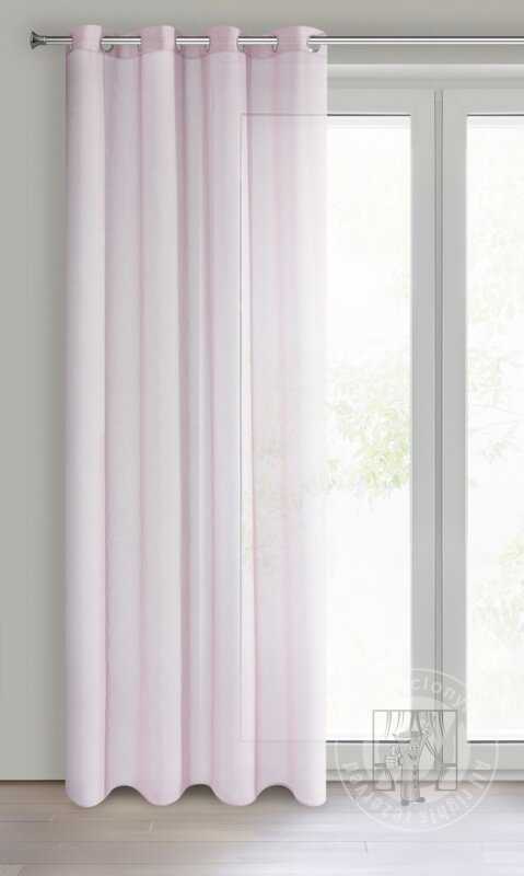 Záclona ESIM na krúžkoch ružová 140x250cm
