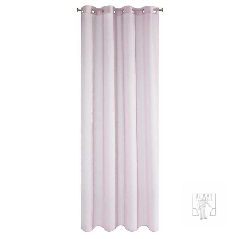 Záclona ESIM na krúžkoch ružová 140x250cm