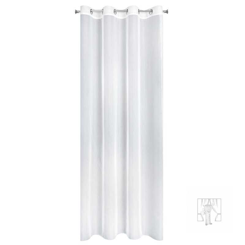 Záclona MIREA na krúžkoch biela s lesklou niťou 140x260cm 