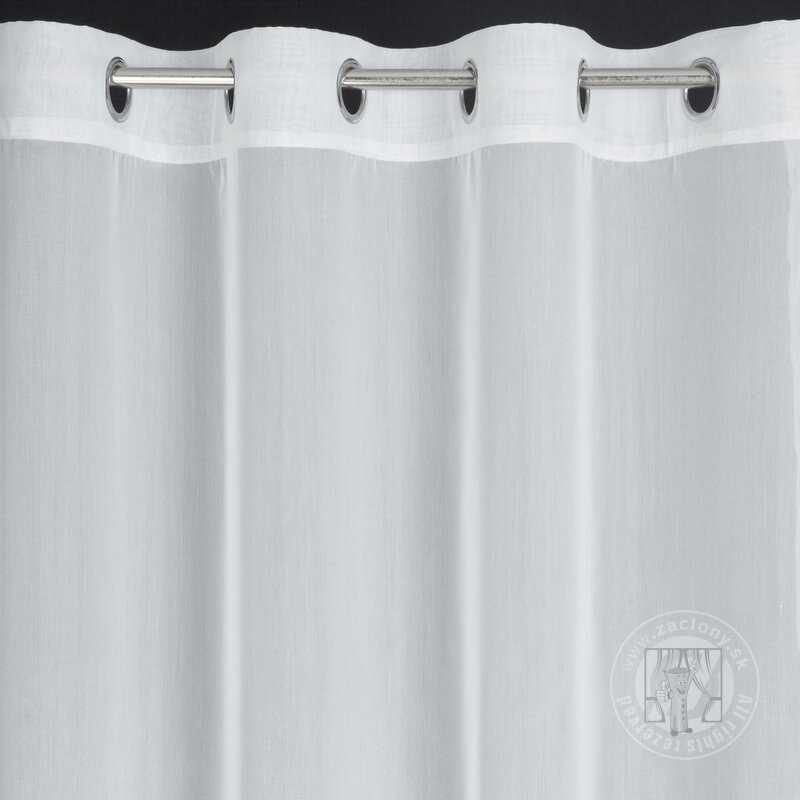 Záclona MIREA na krúžkoch biela s lesklou niťou 350x260cm