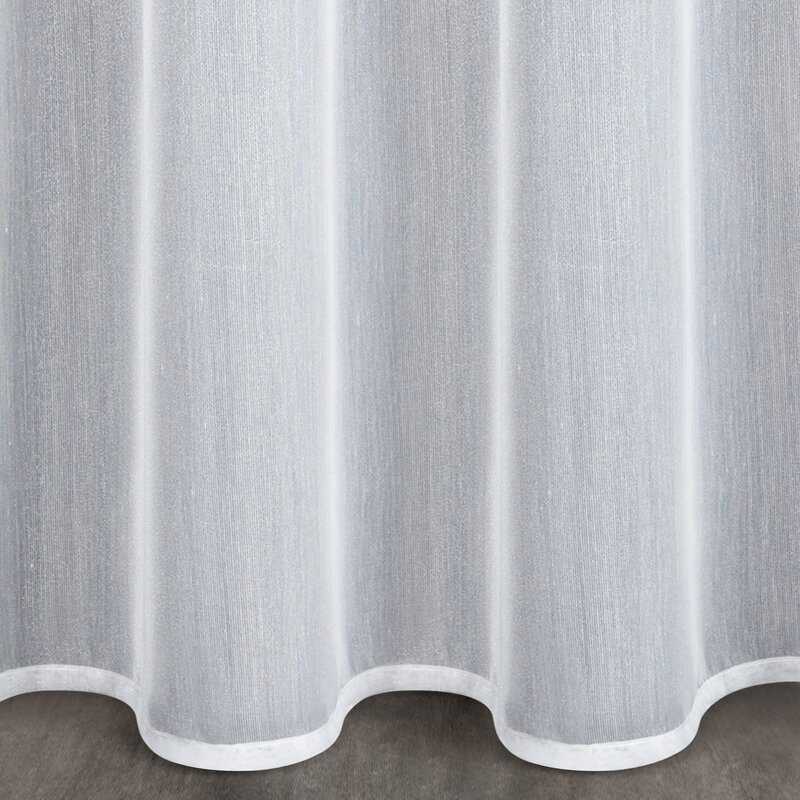 Záclona MIREA na krúžkoch biela s lesklou niťou 350x150cm
