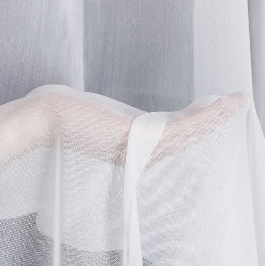 Záclona MIREA na krúžkoch biela s lesklou niťou 350x150cm