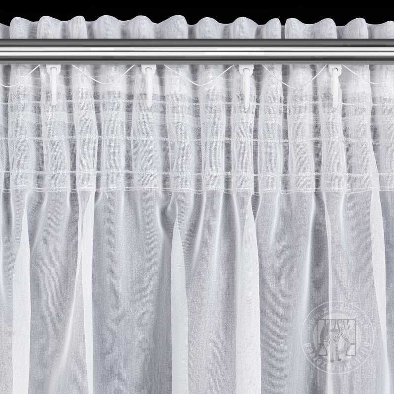 Záclona MIREA na páske biela s lesklou niťou 140x270cm