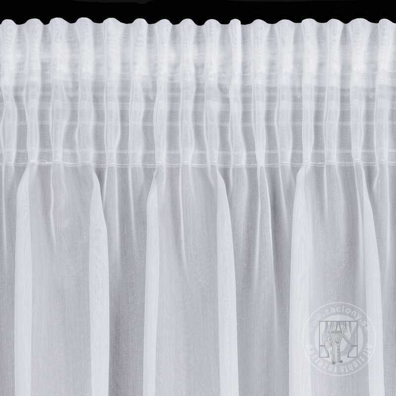 Záclona MIREA na páske biela s lesklou niťou 350x270cm