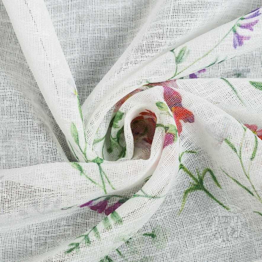 Vitrážová záclona SYLWIA lúčne kvety 60x150cm