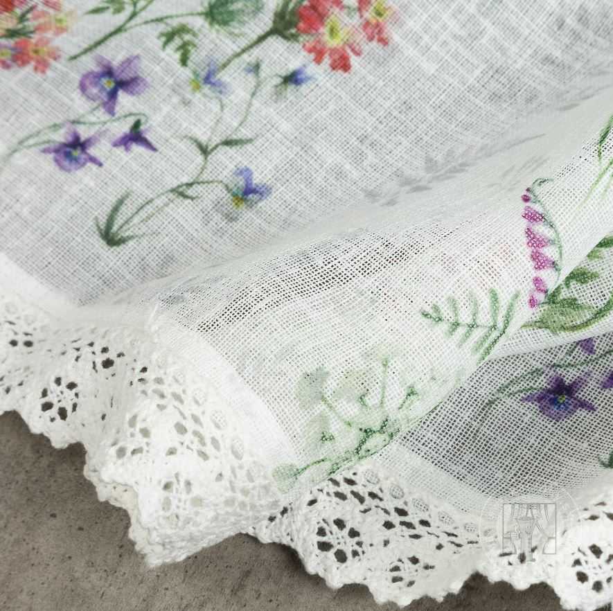 Vitrážová záclona SYLWIA lúčne kvety 60x150cm