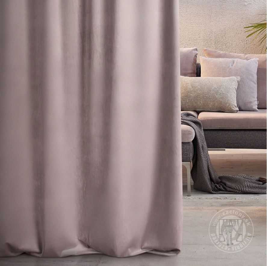 Záves PREMIUM VELVET P277/3 púdrový, 280cm