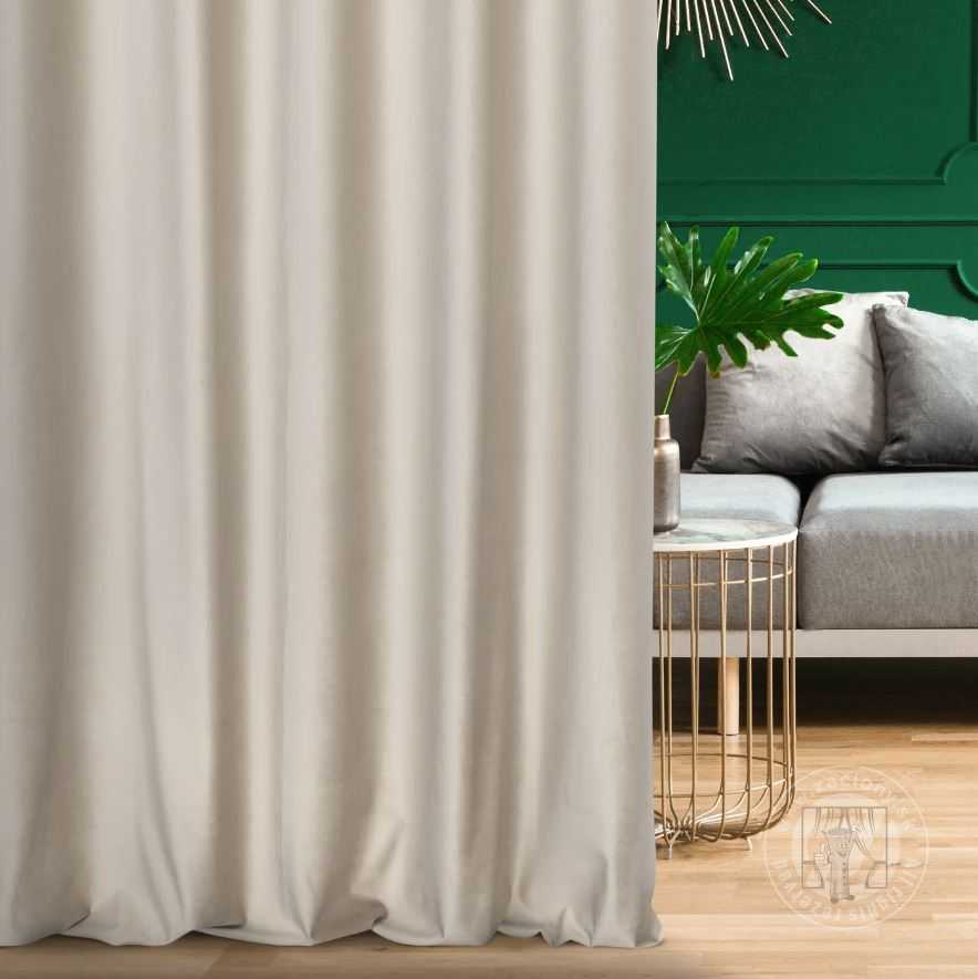 Záves PREMIUM VELVET P277/23 tmavý krémový