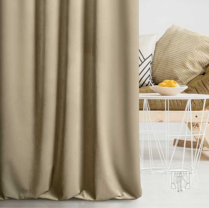 Záves PREMIUM VELVET P277/26 svetlohnedý