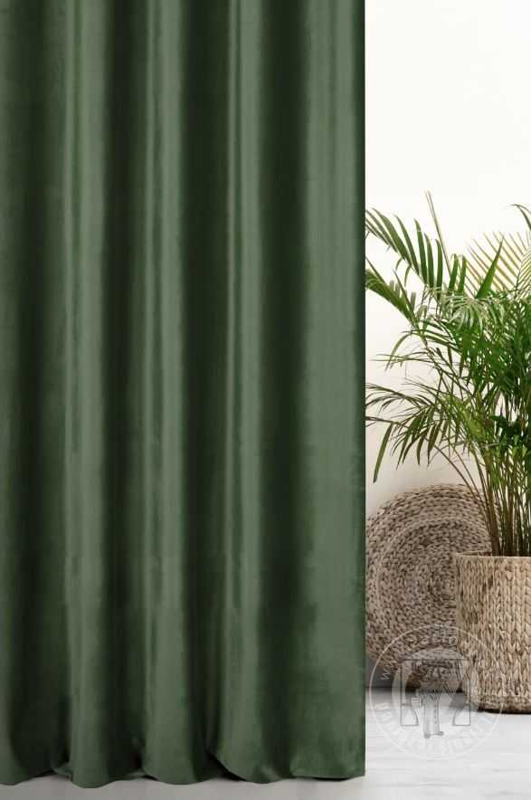 Záves PREMIUM VELVET P277/31 tmavý olivový