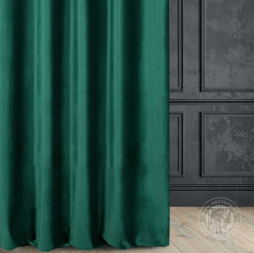 Záves PREMIUM VELVET P277/36 fľaškovo zelený