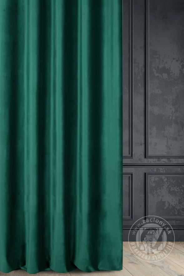 Záves PREMIUM VELVET P277/36 fľaškovo zelený