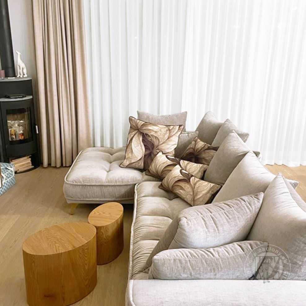 Záclona metráž 7173 prírodná biela E