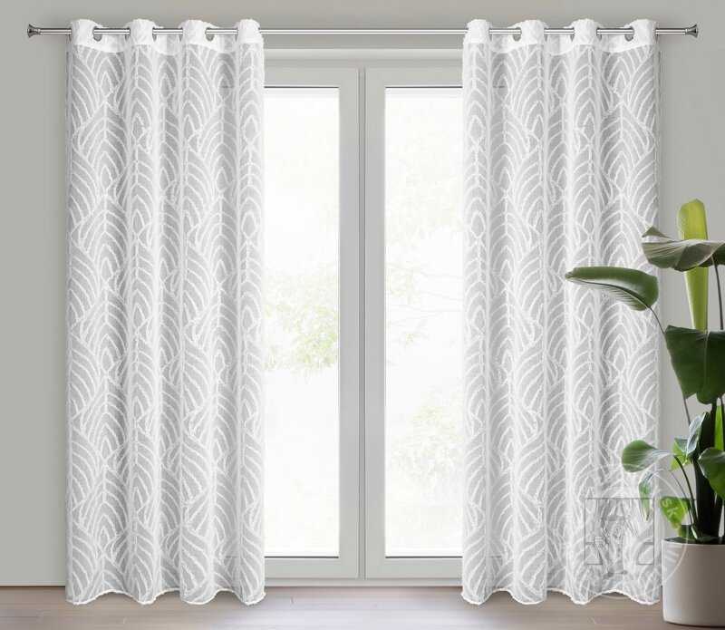 Záclona BLAIR na krúžkoch biela 140x260cm