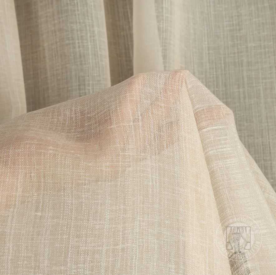 Záclona metráž 43050 s prímesou ľanu krémová, 290cm