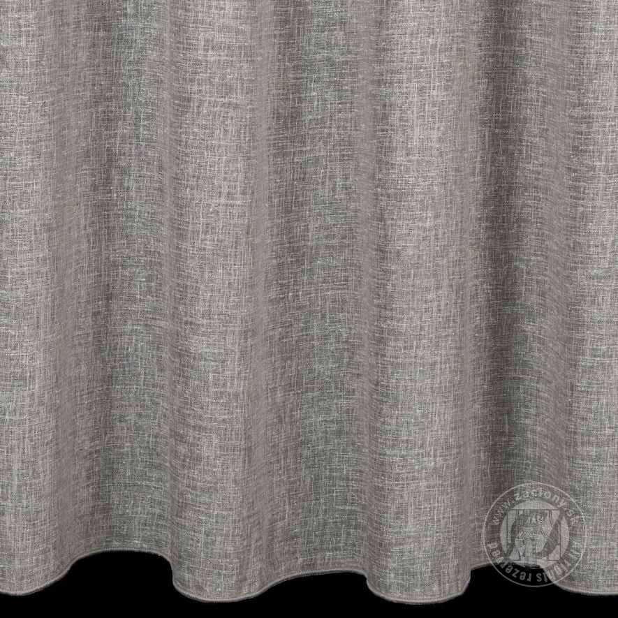 Záclona metráž 43050 s prímesou ľanu sivá