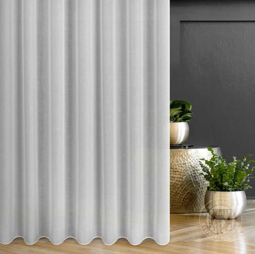 Záclona metráž ANNA biela E