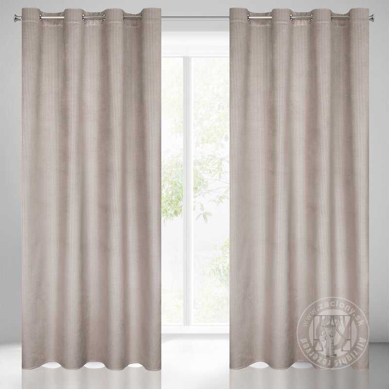 Záves DARCY na krúžkoch béžový 140x250cm
