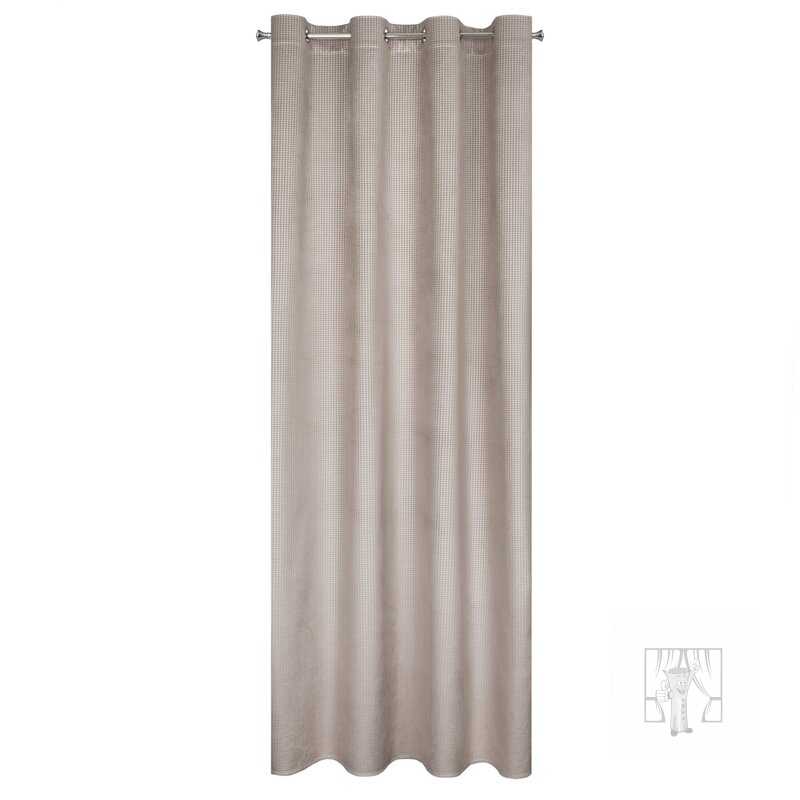 Záves DARCY na krúžkoch béžový 140x250cm