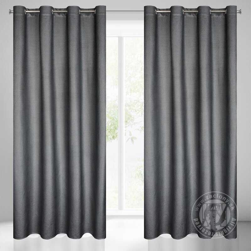 Záves DARCY na krúžkoch čierny 140x250cm