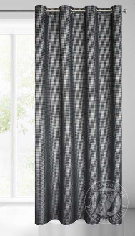 Záves DARCY na krúžkoch čierny 140x250cm