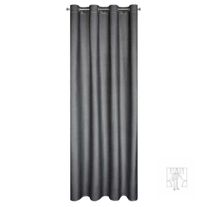 Záves DARCY na krúžkoch čierny 140x250cm