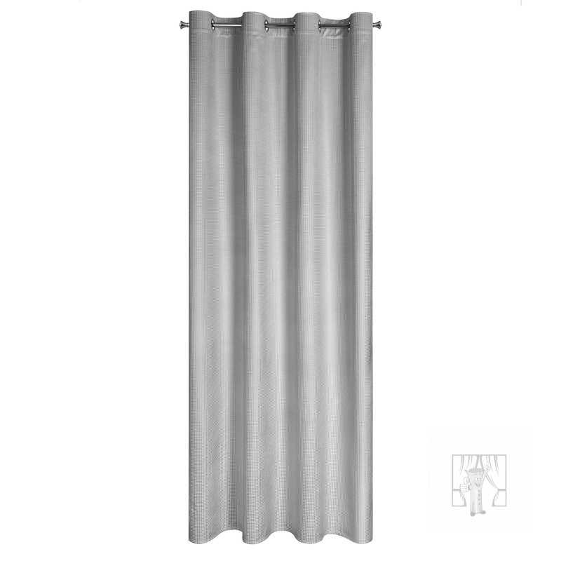 Záves DARCY na krúžkoch sivý 140x250cm