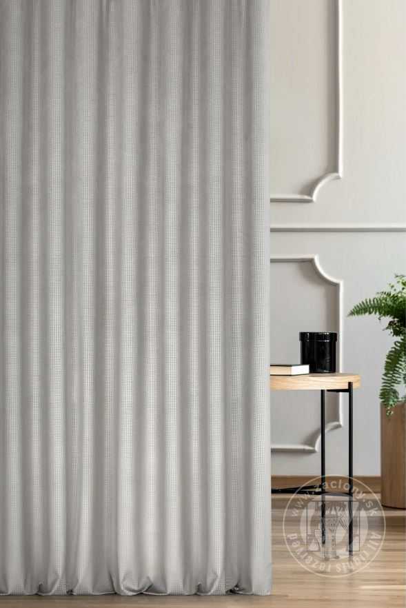 Záves DARCY na krúžkoch sivý 140x250cm