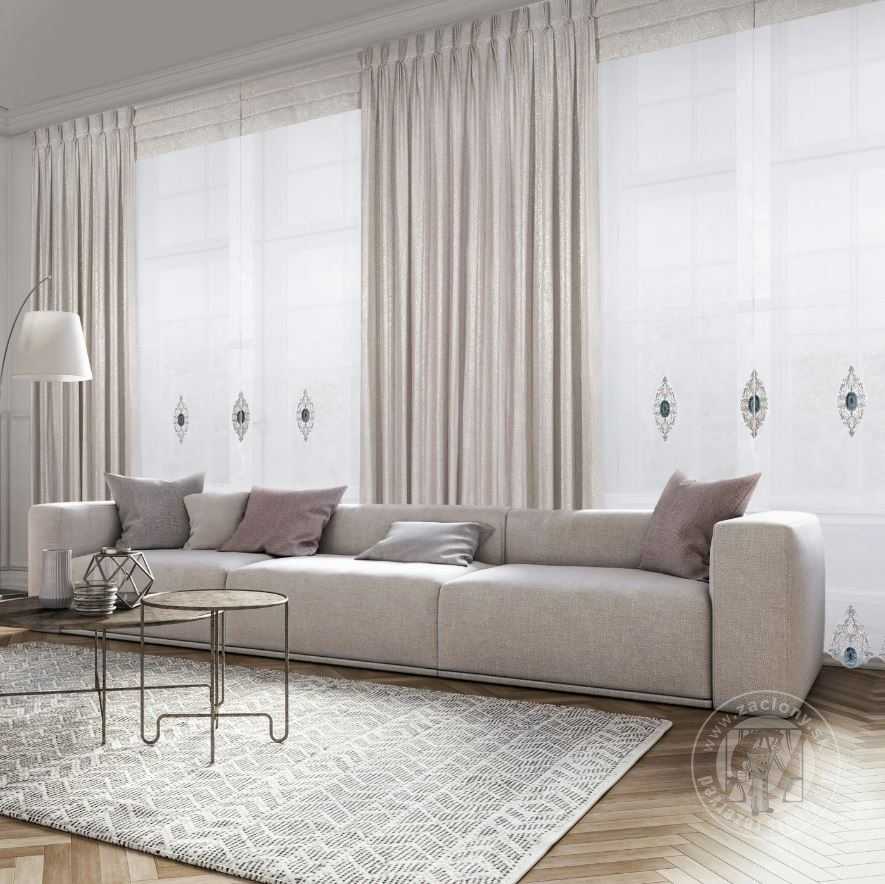 Záclona metráž 22640 béžová, 280cm